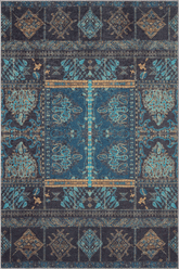 Turquoise Traditional Washable Rug - EA1862